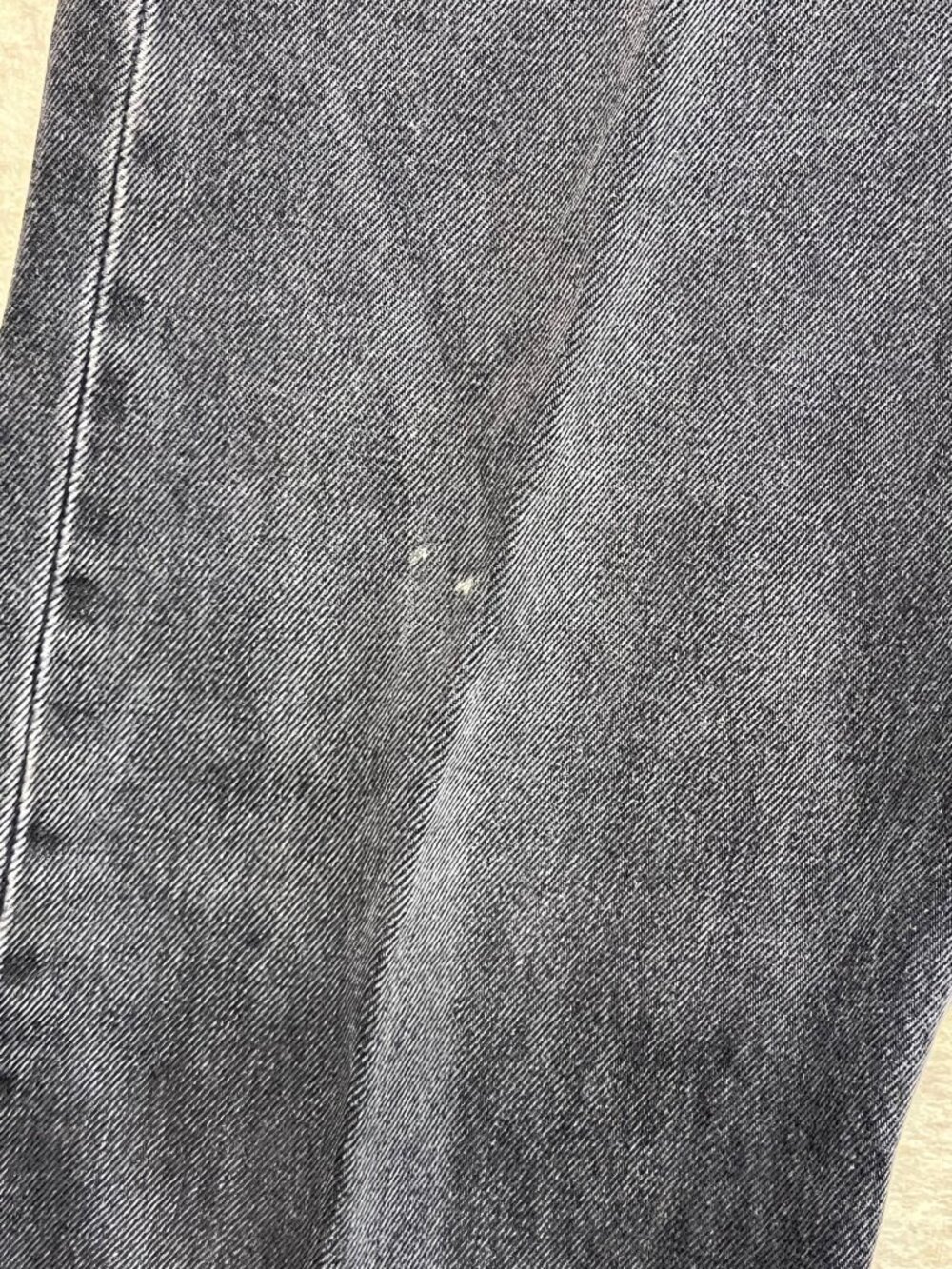 Levi's 501 Dark Black Gray Wash Button Fly Straight Leg Mens Denim Jeans 36 X 34 - Picture 3 of 13